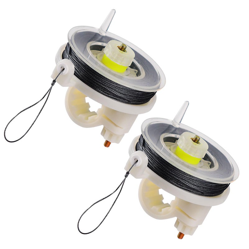 LONTCS 2 Pcs Kevlar Trip Wire on Reusable Reel (85ft),Trip Wire for Perimeter Trip Alarm 12 Gauge and Trips Wires Alarm Device,Kevlar Line for Camping Perimeter Alarms and Early Warning Security Trips Alarms - Image 1